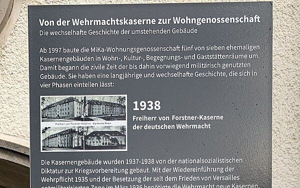 Ansicht der Informationsstele