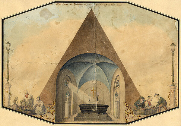 Blick in das Innere der Pyramide (Phantasiebild)