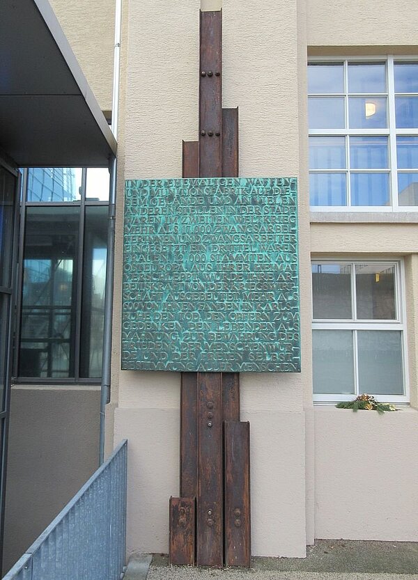 Ansicht der Erinnerungstafel