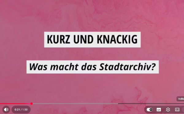 Vorschaubild zum Film Who's who im Stadtarchiv