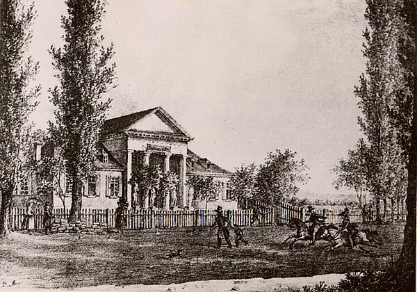 Das "Alleehaus" an der Pappelallee um 1820