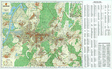 Stadtplan von 1979 mit den Eingemeindungen 1971-1975.