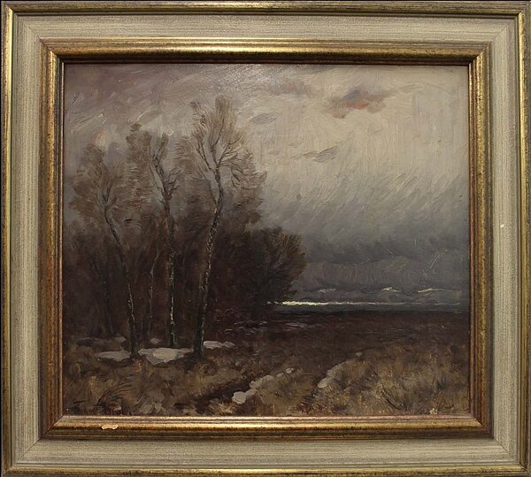 Stimmungslandschaft von Franz Reder-Broili, Ankauf 1942 bei einem Frankfurter Kunsthändler