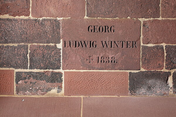 Mauerstein für Ludwig Georg Winter