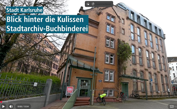 Blick ins Stadtarchiv und in die Restaurierungswerkstatt der Stadt Karlsruhe