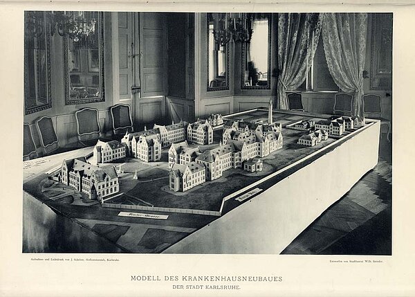 Modell des Städtischen Krankenhauses, Foto vor 1903