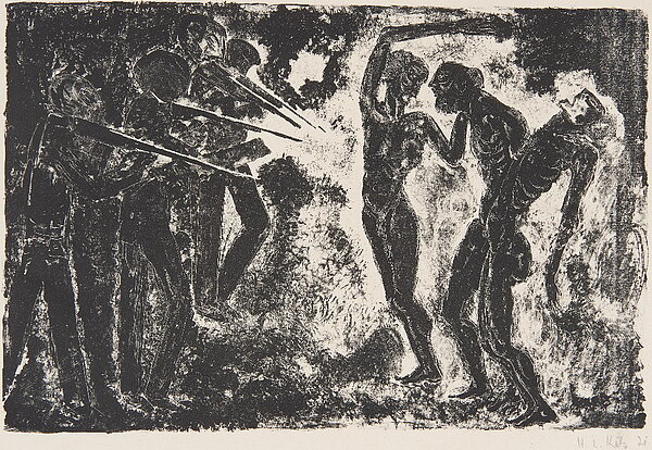 Hanns L. Katz, Totentanz von 1919, Das Standgericht/Exekution, 1921, Staatl. Akademie der Bildenden Künste Karlsruhe