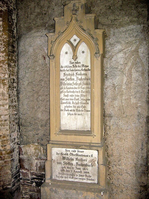 Grabmal Wilhelmine Sofie und Wilhelm von Stetten