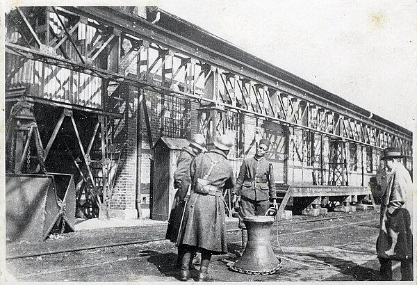 Besetzung des Karlsruher Rheinhafens durch französische Soldaten, 3. März 1923