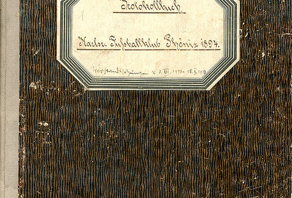 Protokollbuch des FC Phönix 1894 aus den Jahren 1910 bis 1913