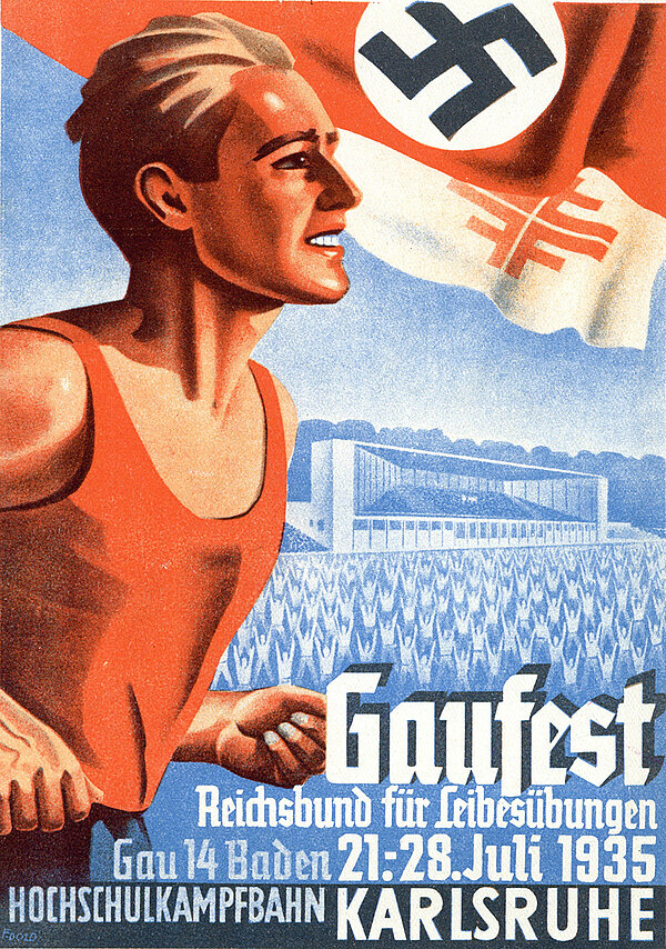 Zentrales Plakat-Motiv des Gaufestes, das auch den Umschlag des eigens herausgegebenen "Arbeits-Buches" zierte