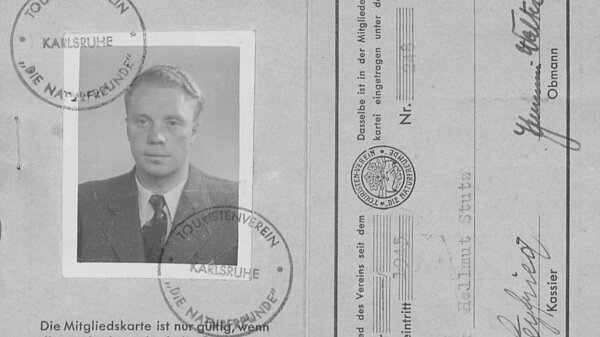 Mitgliedsausweis der Naturfreunde von Hellmut Stutz