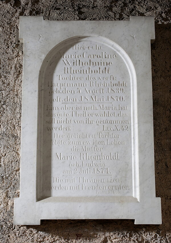 Grabmal Marie Caroline Wilhelmine und Marie Rheinboldt