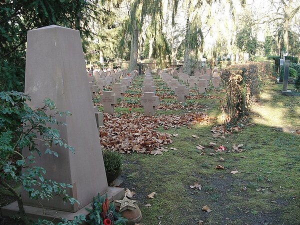 Ansicht des Gräberfelds