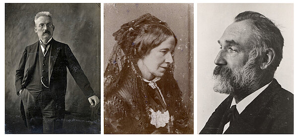 Drei der zahlreichen Künstler und Künstlerinnen aus Karlsruhe, die bei Weltausstellungen beteiligt waren: Gustav Schönleber (1851-1917), Alwine Schroedter (1820-1892) und Wilhelm Klose (1830-1914)
