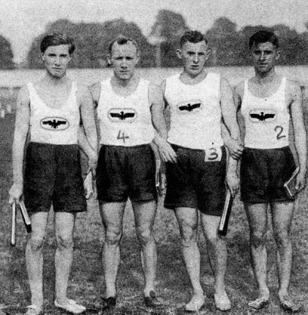 Die "fliegenden Karlsruher" Alex Nathan, Otto Faist, Kurt von Rappard und Robert Suhr (von links) 