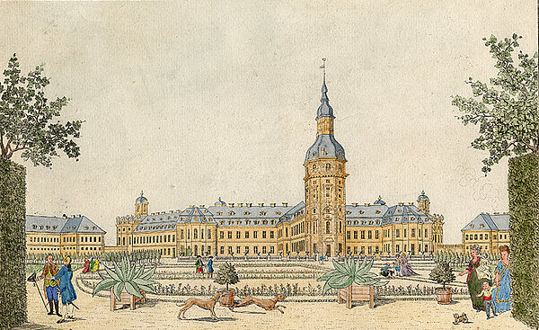Schloss, Gartenansicht, 1783.