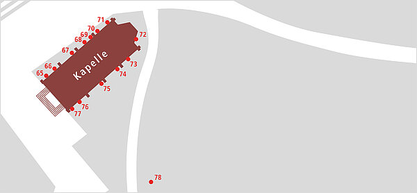 Planausschnitt der Kapelle auf dem Alten Friedhof
