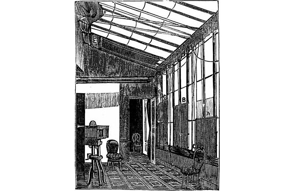 Blick ins Atelier Reutlinger in Paris, Boulevard Montmartre 21, Holzstich