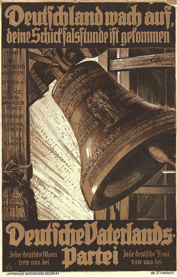 Plakat der Deutschen Vaterlandspartei 1917