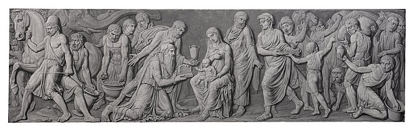 Die im Zweiten Weltkrieg zerstörte Wandmalerei "Anbetung der Heiligen drei Könige" schuf Feodor Ivannoff für die Evangelische Kirche