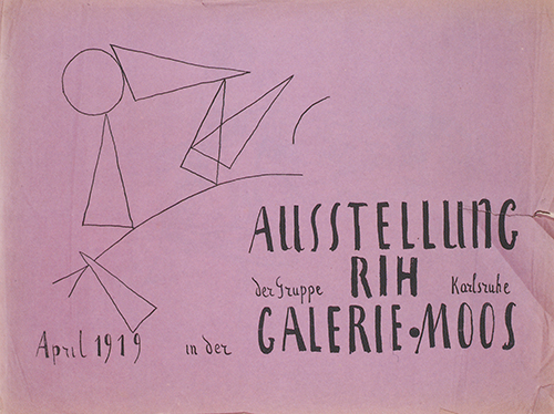 Von Wladimir Zabotin gestaltetes Plakat für eine Ausstellung der Gruppe Rih