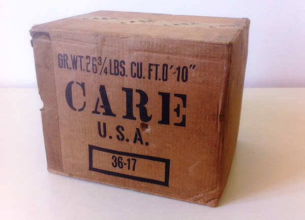 Ansicht eines Lebensmittelpakets