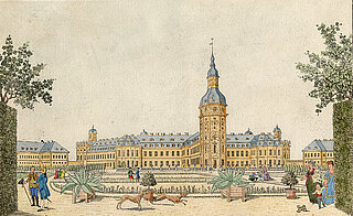 Schloss, Gartenansicht, 1783.