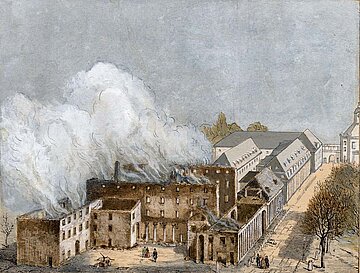 Der Brand des Karlsruher Hoftheaters am 28.02.1847, Stadtarchiv Karlsruhe 8/PBS XIVa 602