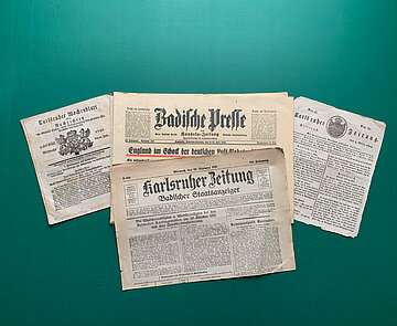 Historische Zeitungen von Karlsruhe