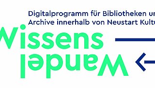 Logo: Förderprogramms "WissensWandel. Digitalprogramm für Bibliotheken und Archive" des Deutschen Bibliotheksverbands