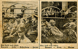 Bilder aus dem Bericht über die Schaufahrt in der Zeitung "Der Führer" vom 17. Mai 1933.