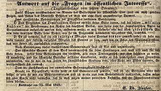 Bericht im "Karlsruher Tagblatt" vom 24. Mai 1848