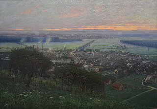 Gemälde "Blick vom Turmberg"