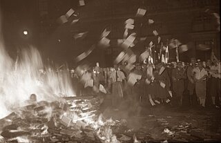 Bücherverbrennung in Berlin am 10. Mai 1933, Foto: Georg Pahl, Bundesarchiv