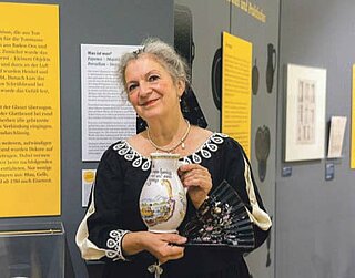 Führt ab Oktober Besucher durch das Pinzgaumuseum: Helene Seifert als Markgräfin Magdalena Wilhelmine von Baden-Durlach