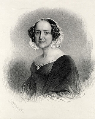 Amalie Christine zu Fürstenberg (1795-1869), die Schwester Maximilians von Baden, die das verschollene Aquarell des Schlösschens gemalt hat
