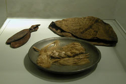 Haarzopf, Häubchen und Schuhe der Elisabeth von Rammingen